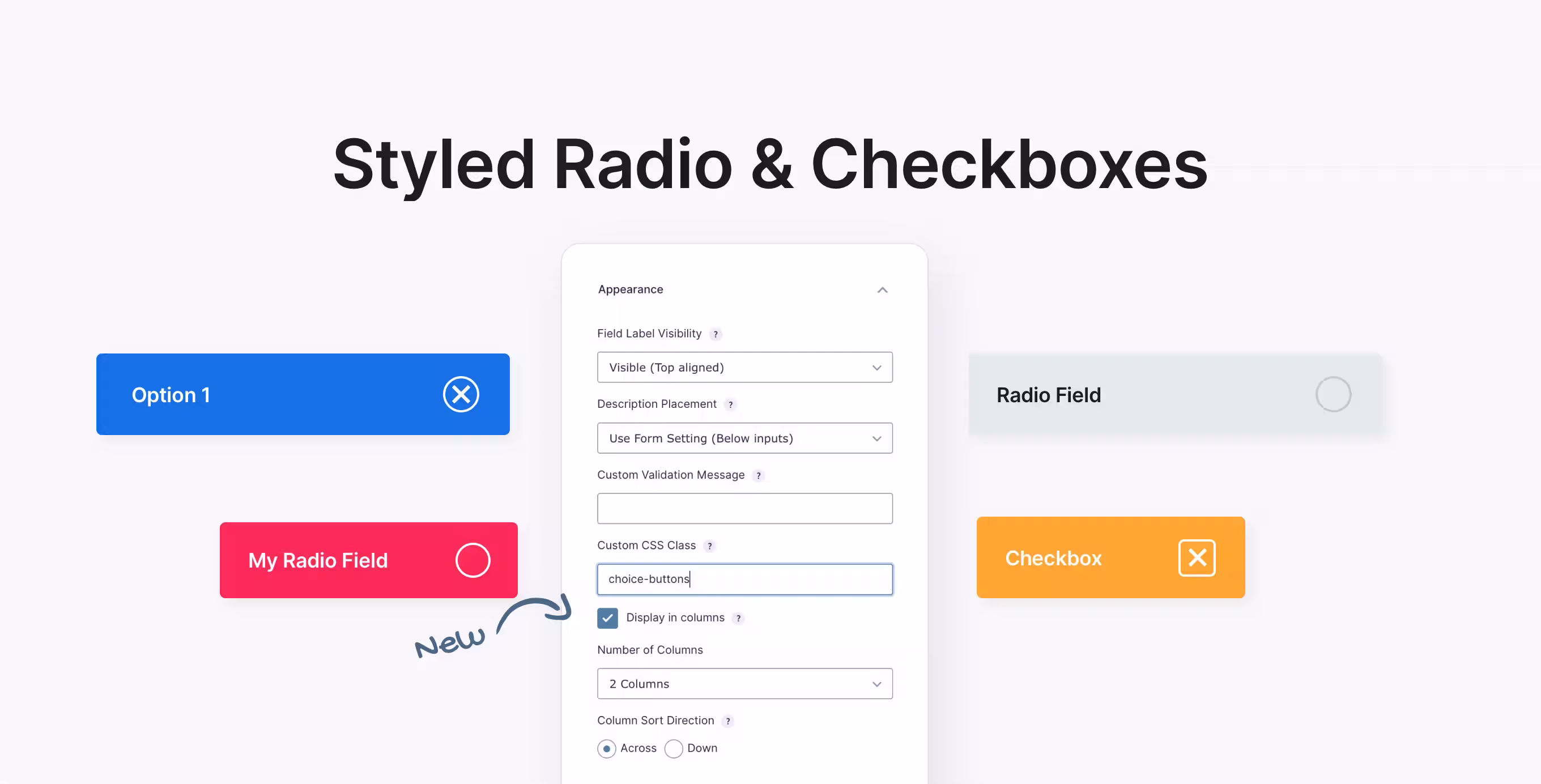 Style your Gravity Forms checkbox & radio fields into buttons with CSS