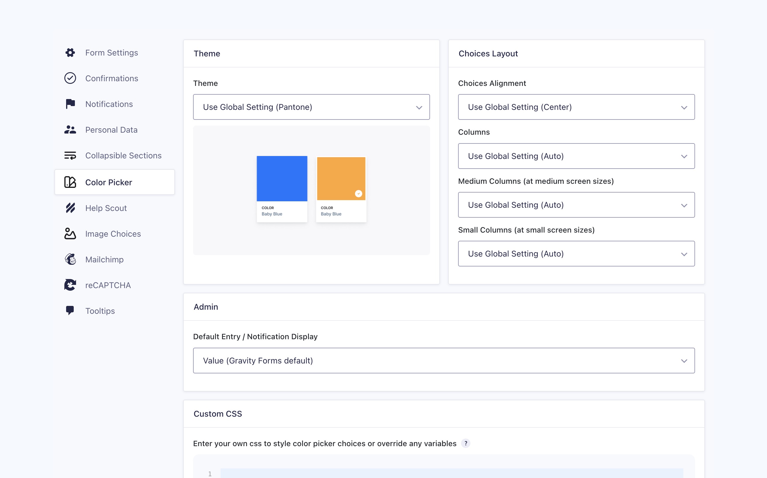 Gravity Forms Color Picker - JetSloth